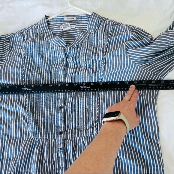 Ruff Hewn Blue and White Striped Shirt - Picture 9 of 12